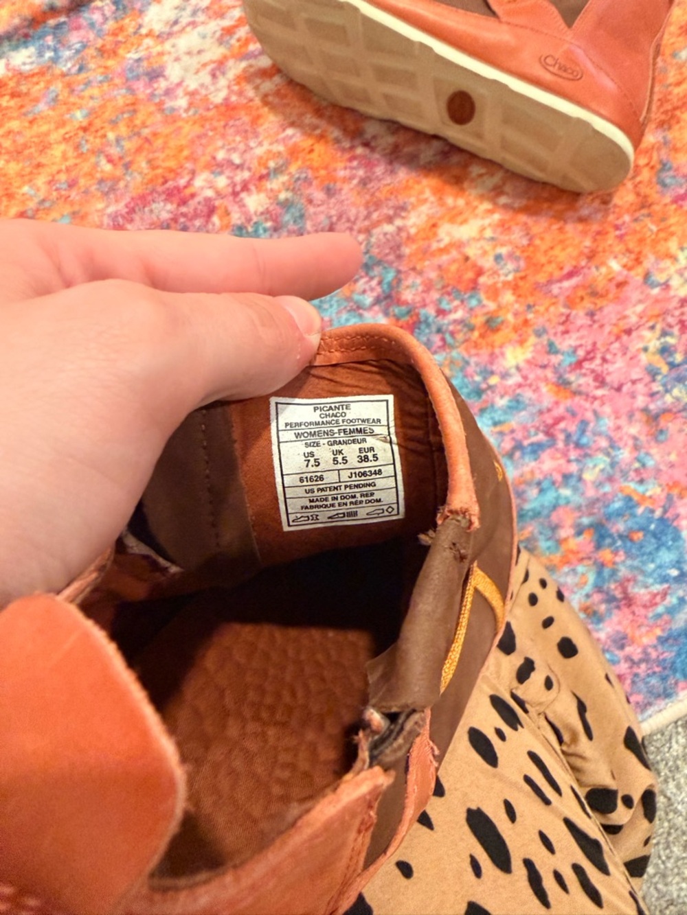 Chaco Picante Women’s Leather Ankle Boots Brown Rust Lace-Up - Picture 3 of 3